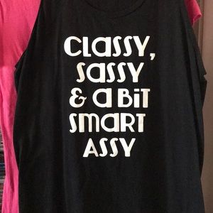 Classy sassy muscle tee
